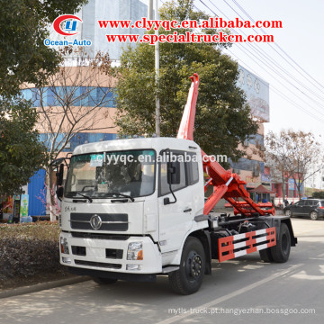 Dongfeng kingrun 10m3 caminhão de lixo hidráulico levantador para venda